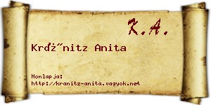 Kránitz Anita névjegykártya